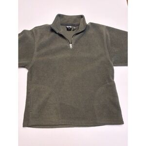 Outdoor Urban Terrain Fleece Pullover Quarter Zip Jacket Green Size Large